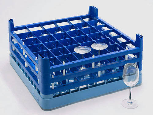 Diskkorg med fackindelad ram