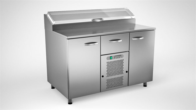 Kallskänkbänk 1200mm, 2 dörrar, 1 låda