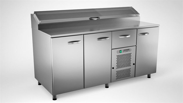 Kallskänkbänk 1600mm, 3 dörrar, 1 låda