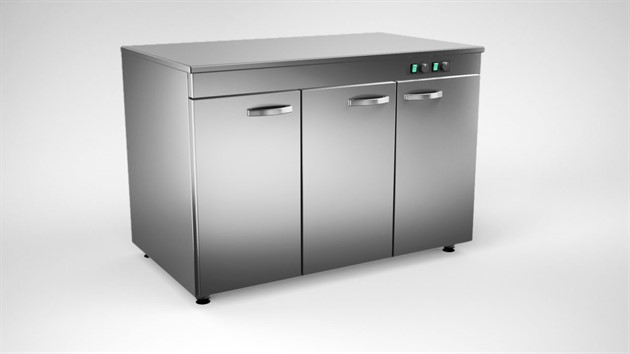 Värmeskåp 1200mm, 3 dörrar